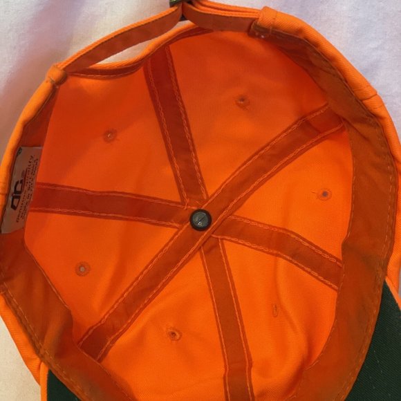 OC Solid Orange Strapback Hat Cap Outdoor Sports Safety Adjustable Stained - Picture 15 of 15